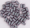 Brick Purple Jet Polychrome Orchid Aqua 23980-94102 Czech Mates Beads x 50